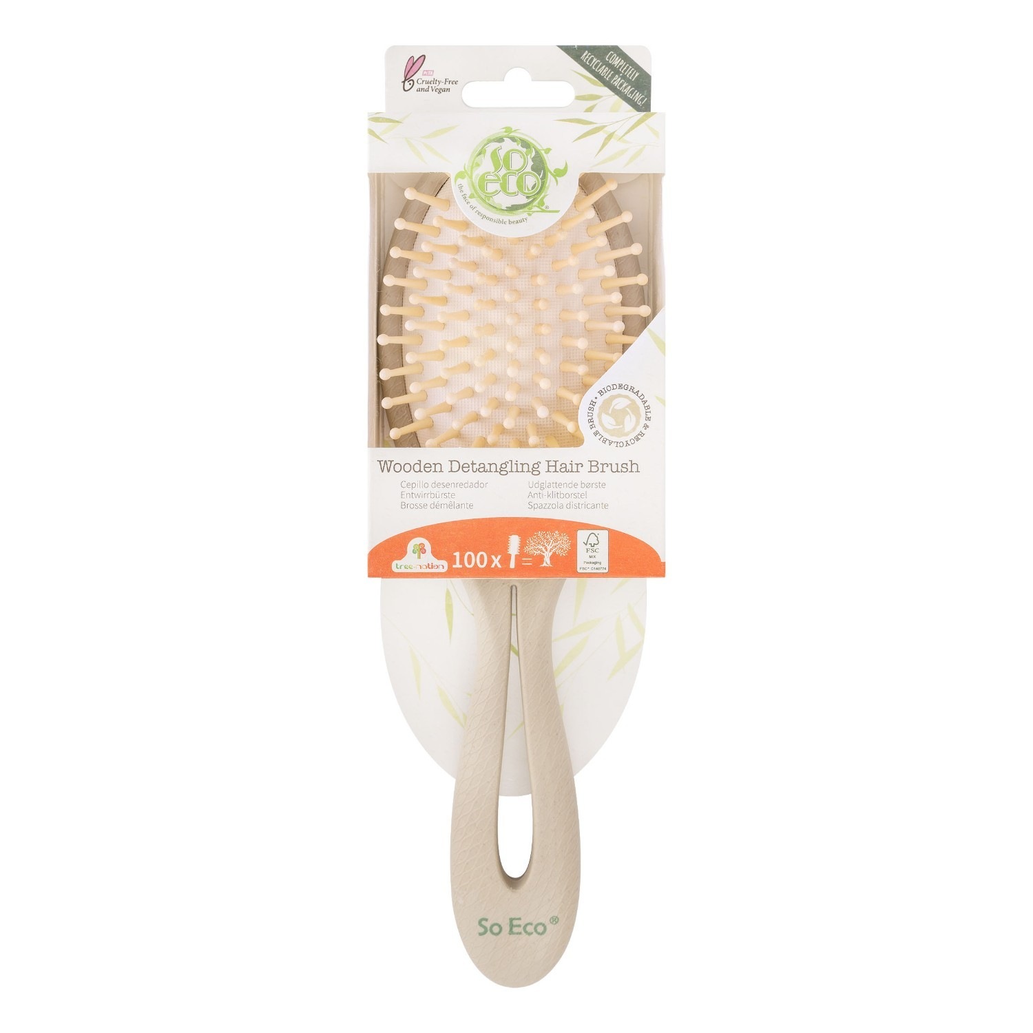 SoEco Brosse à cheveux douce éco-conçue