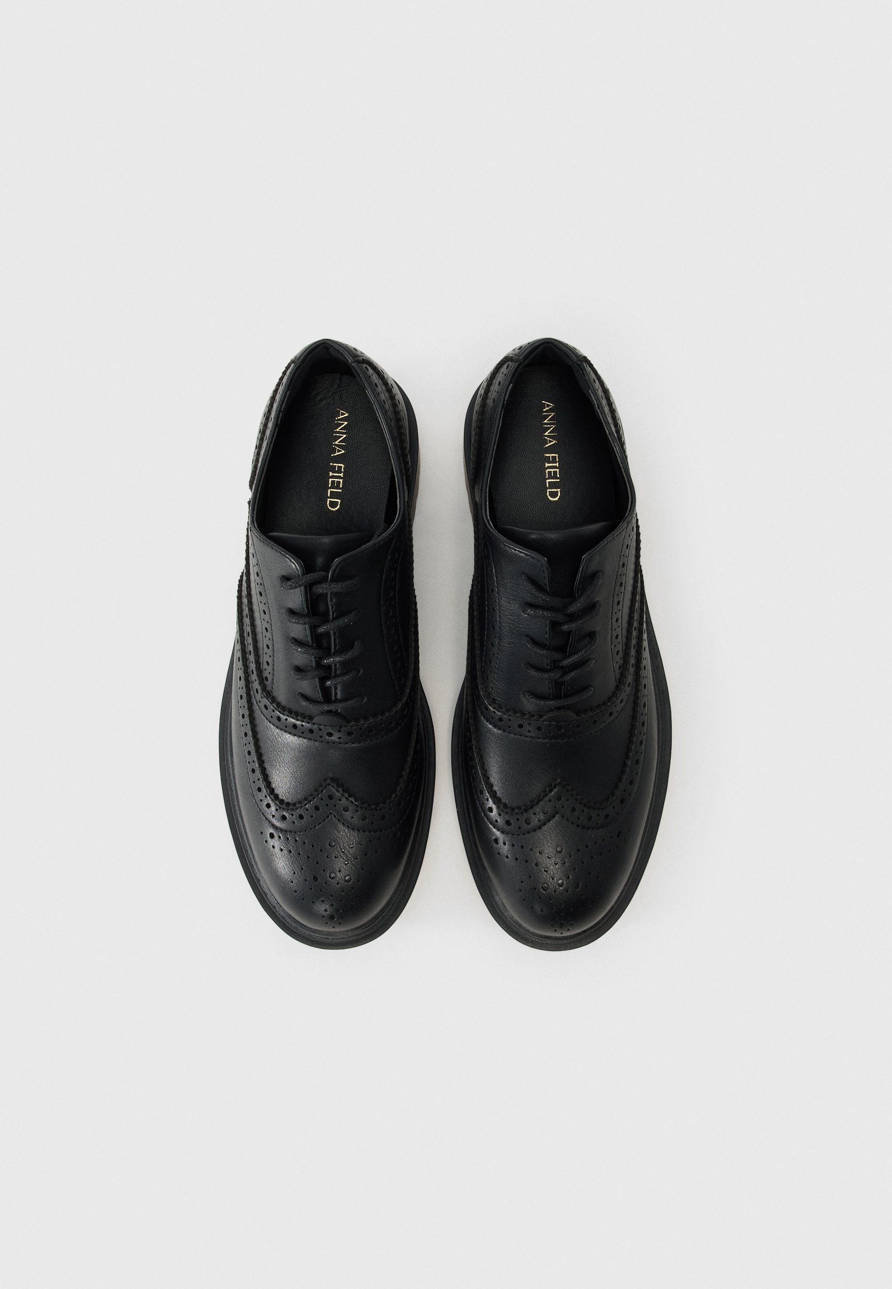Anna Field veterschoenen met hakken - zwart