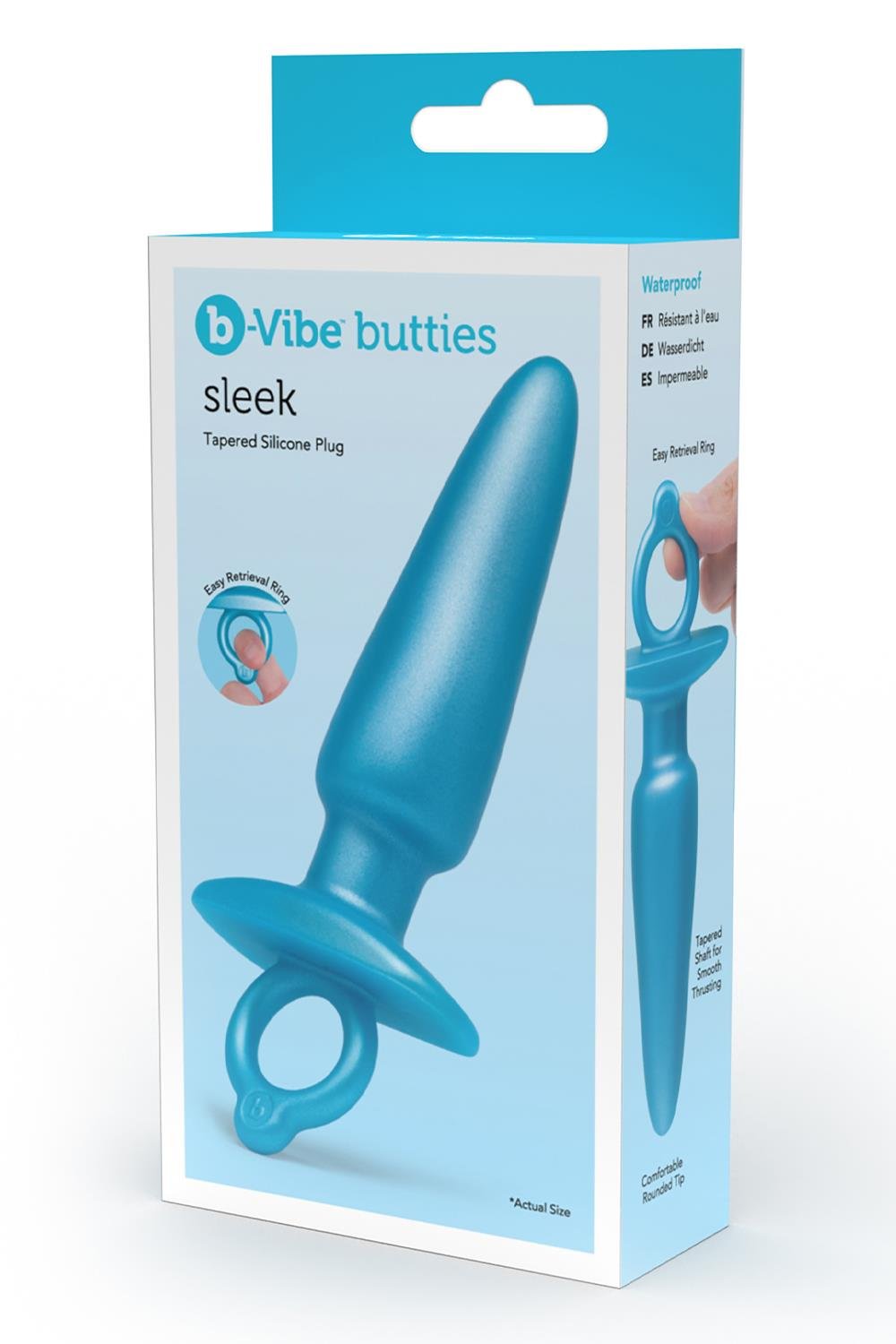 B-Vibe Sleek aizbāznis, zils