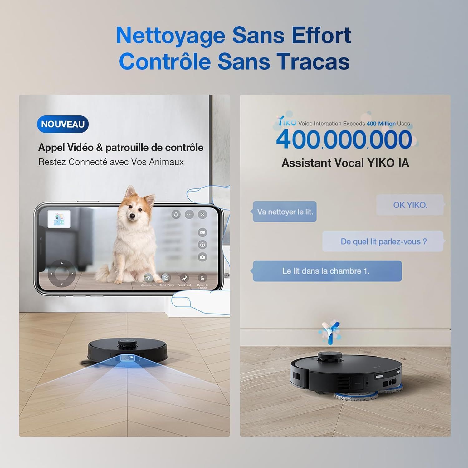 ECOVACS Deebot T30s Pro Gen2 - Aspirador e Mop Robô com Estação de Carregamento - 13500 Pa - Escova ZeroTangle - Limpeza com Água Morna