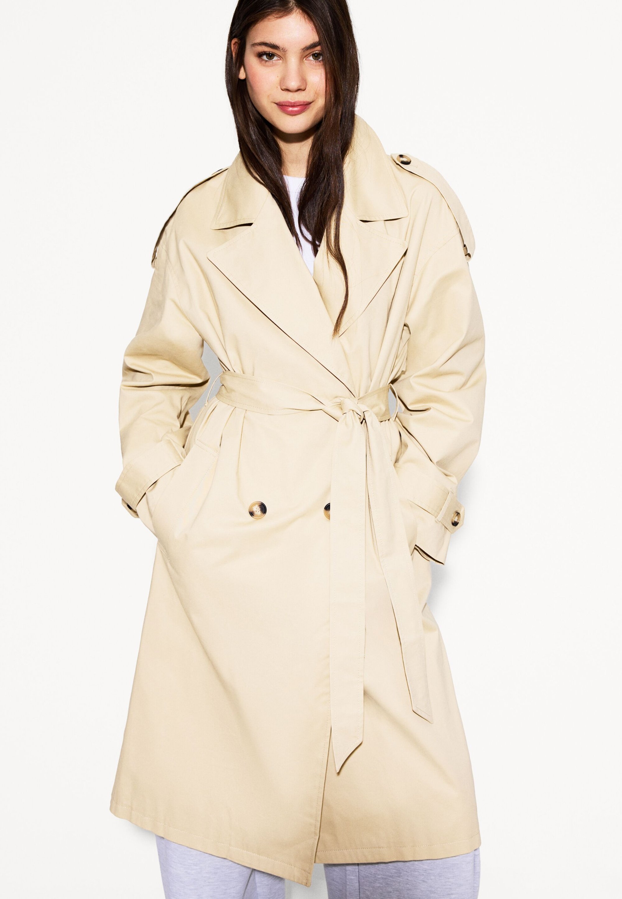 Bershka Trenchcoat - camel