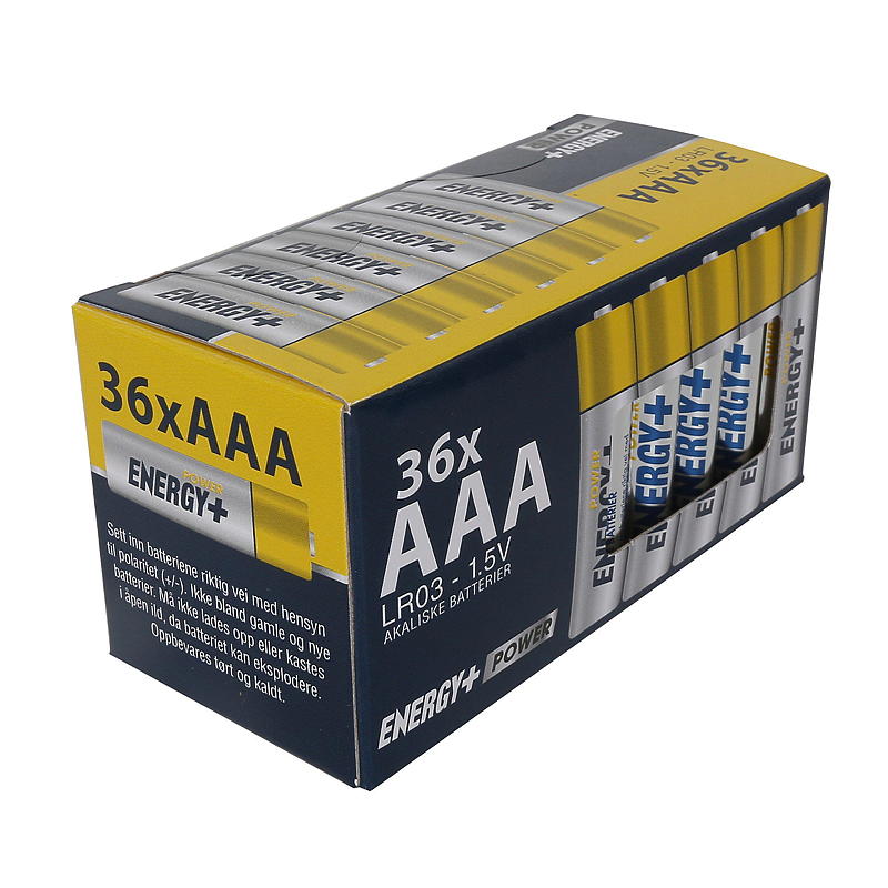 Energibatteri AAA 36-pakning, Power Energy