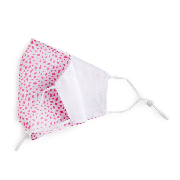 White and Pink Protective Face Mask | 1 Unit