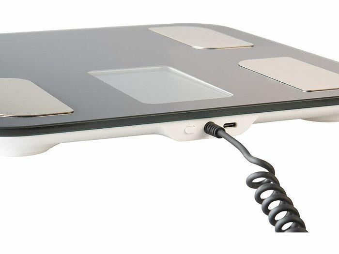 Körperanalysewaage – Newgen Medicals – Wiederaufladbar – Bluetooth – Bis 180 kg – Farb-LED-Display