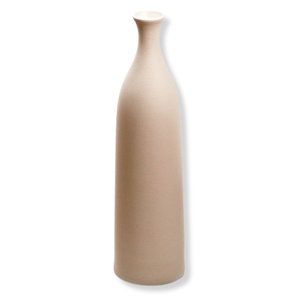 Wazon Flakon na Kwiaty Biały Kremowy Dekoracyjny Ceramiczny