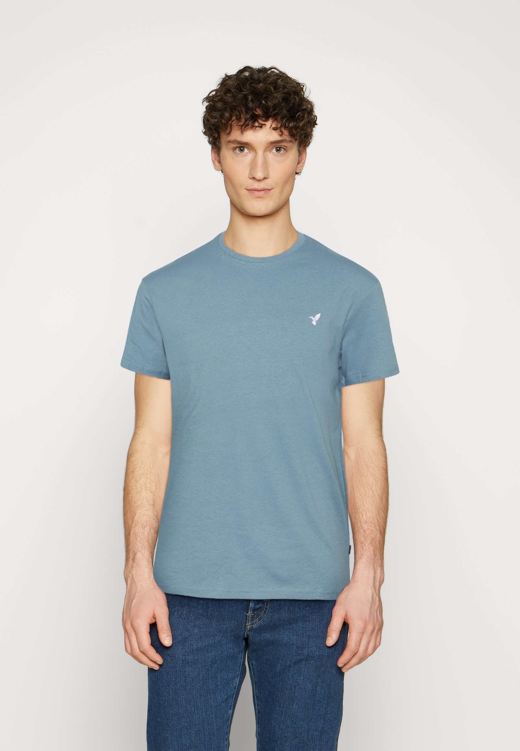 Pier One 5-pack - Basic T-shirt - beige/wit/lichtblauw