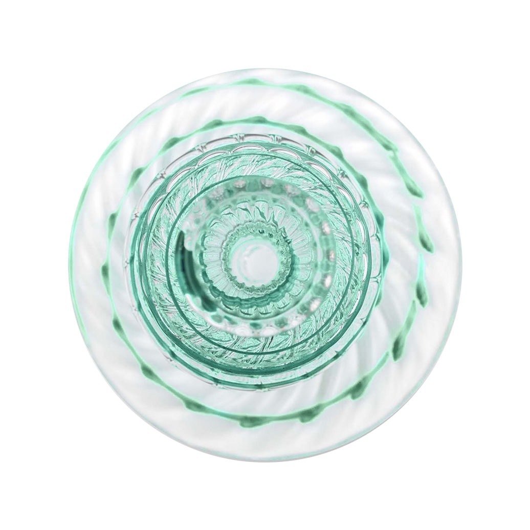 PIP Studio stiklinė žvakidė, spiralės formos, šviesiai mėlyna – 1 vnt.