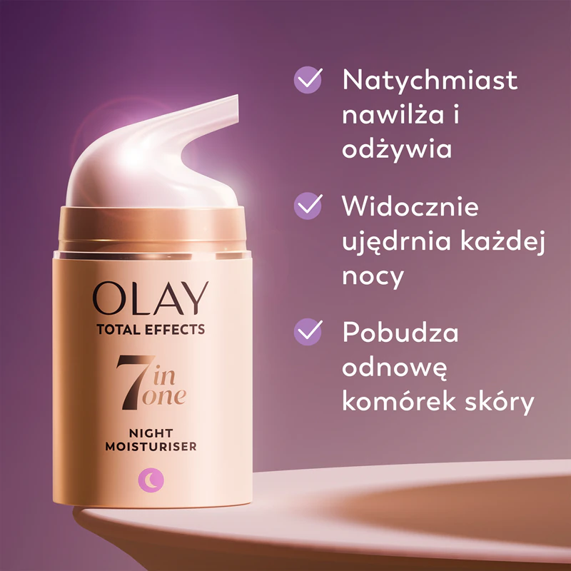 Olay Total Effects 7-in-1 Nachtcreme – Feuchtigkeitscreme gegen Hautalterung