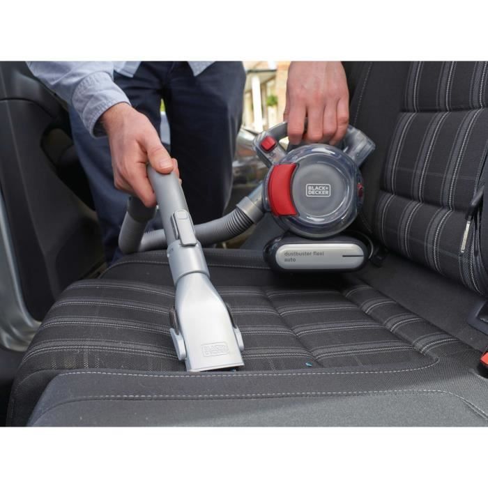 BLACK+DECKER PD1200AV Dustbuster Flexi Auto - Aspirateur à main 12V - Connexion voiture - action cyclonique