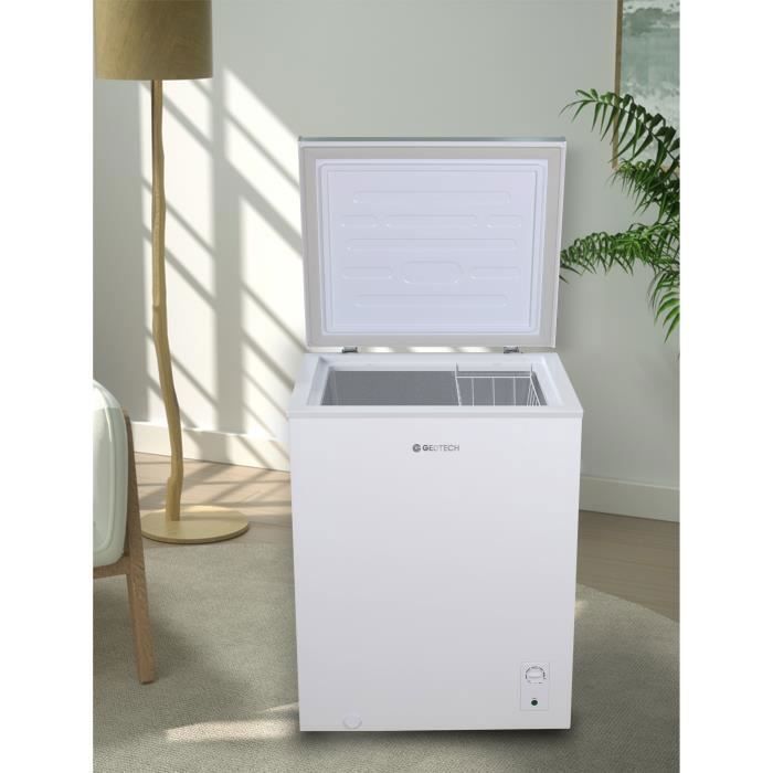 Congelador horizontal GEDTECH de 99 litros (GCO99L) - Independiente - Silencioso - Blanco