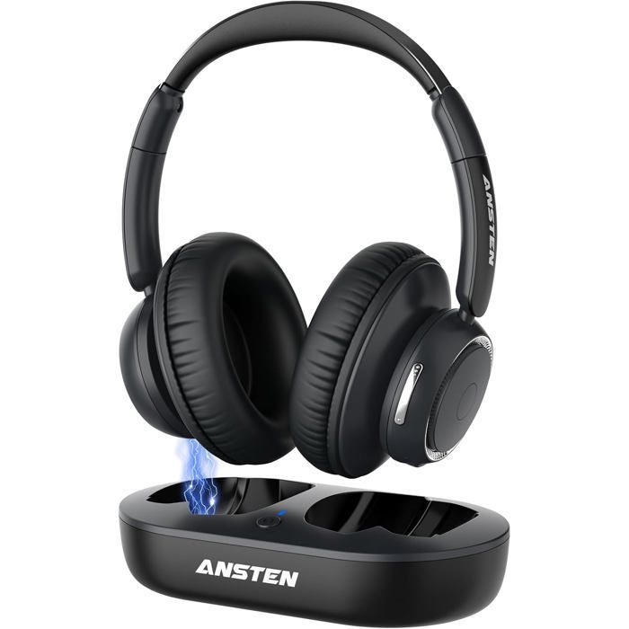 Casque TV sans fil - LAMPE DU PARFUMEUR - Modèle universel - 35 h autonomie - Bluetooth, USB-C - Faible latence