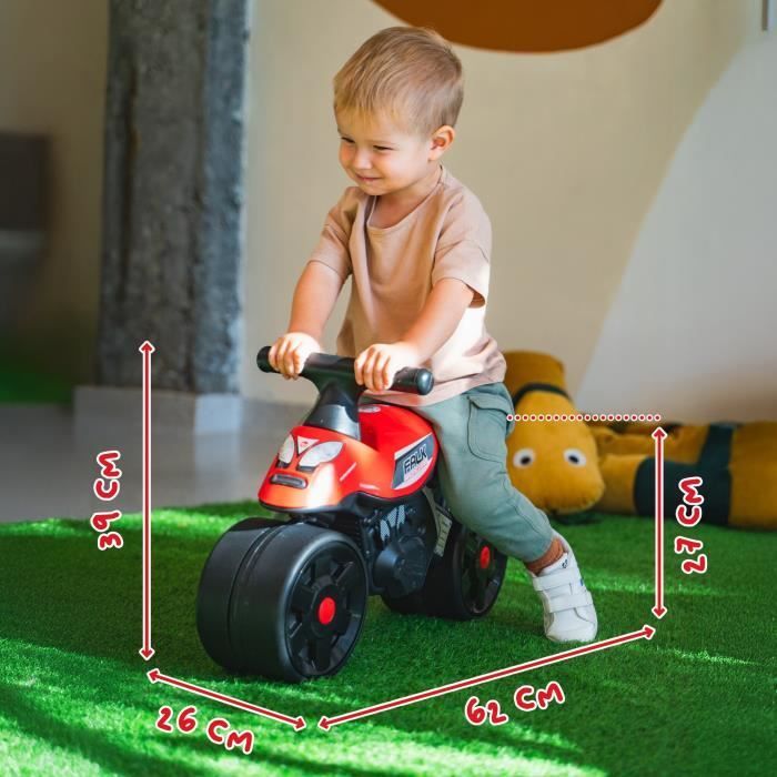 Bicicleta de equilibrio Baby Moto Falk Racing Team - Ruedas anchas - Roja - 40 % plástico reciclado - FALK