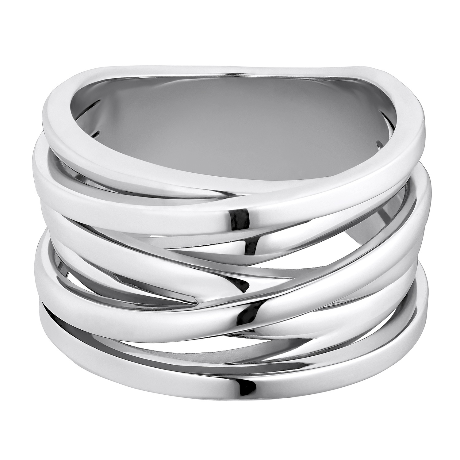 Heideman Bague Serpi couleur argentée polie