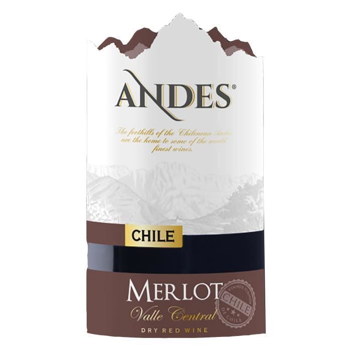 Andes Valle Central 2021 Merlot - Vin rouge du Chili