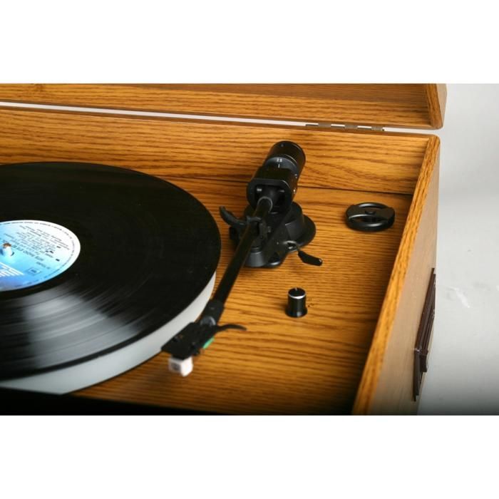 OPTEX Platine Vinyle Vintage Coffret en Bois 7 en 1 Bluetooth