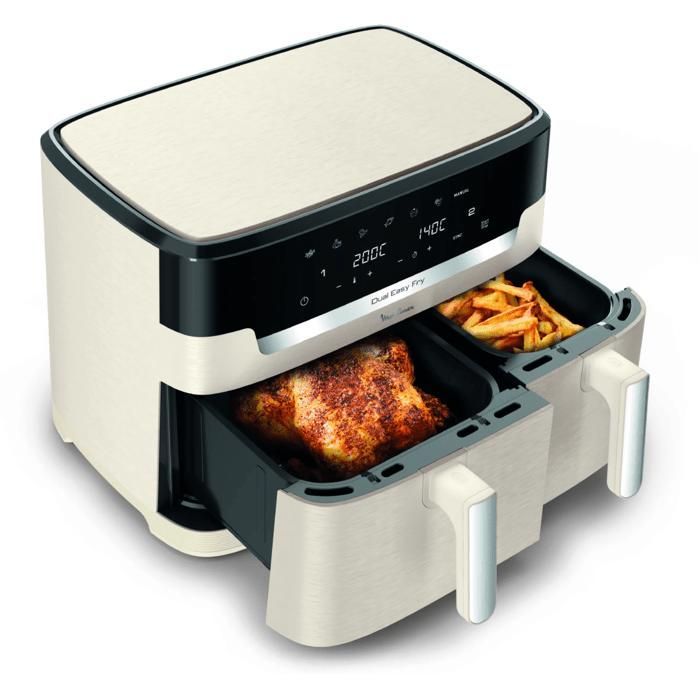 Moulinex Easy Fry Dual XXL Colección Especial Marfil 10,5 L, EZ942AF0