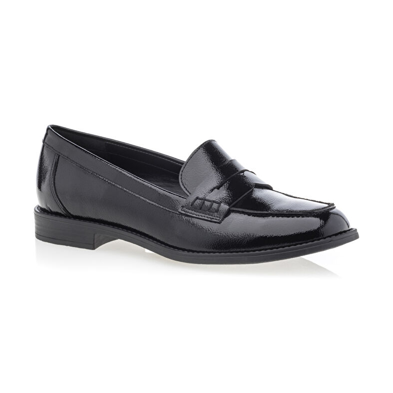 Schwarze Damen-Loafer/Bootsschuhe