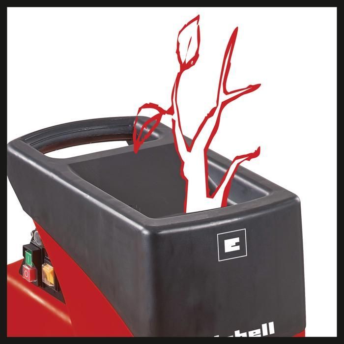 Trituradora de jardín silenciosa Einhell GC-RS 2540 (2000 W, 4000 rpm). Incluye bolsa recolectora de 50 L.