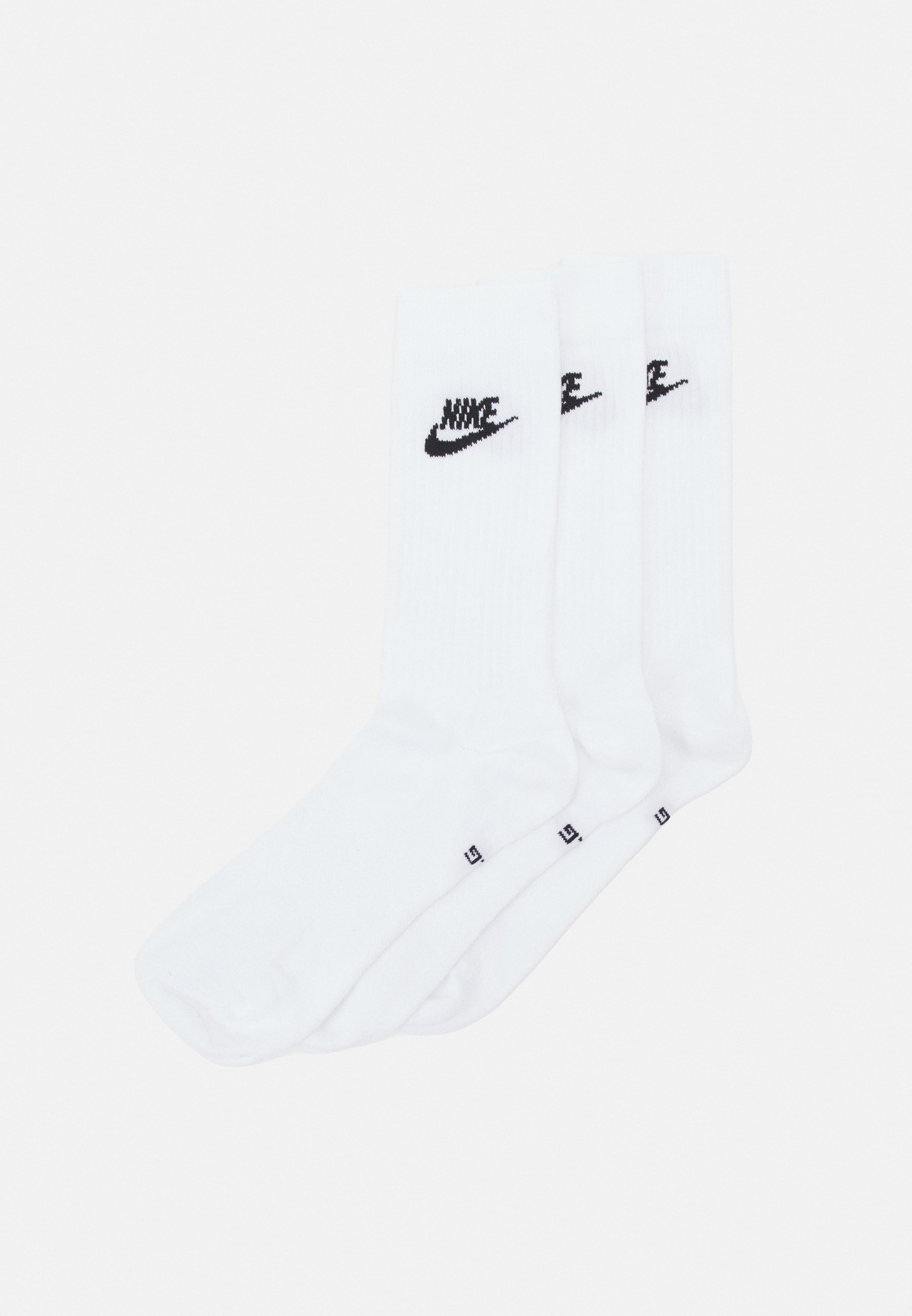Nike Sportswear EVERYDAY ESSENTIAL CREW UNISEX 3 PACK - Skarpety sportowe - białe/czarne