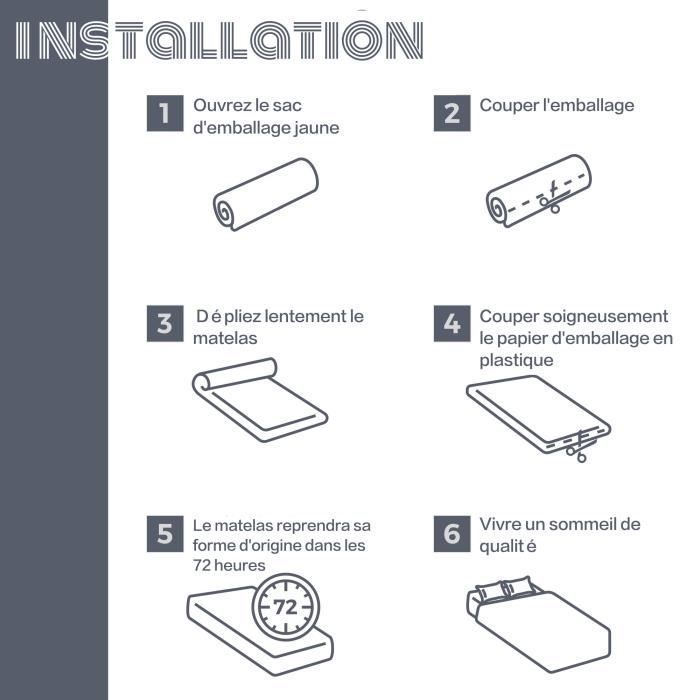 Mattress - Frixovel - 160x200 cm - 16 cm thick - Ultra Breathable - Balanced Support