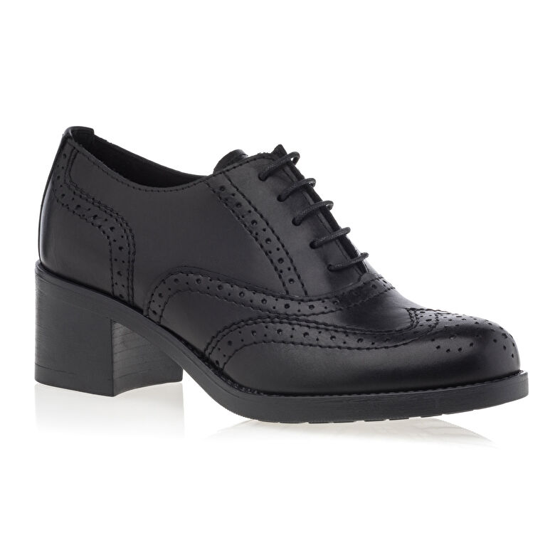 Schwarze Schnürschuhe für Damen / Derby-Schuhe