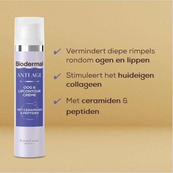 Biodermal Anti-Age Oog & Lipcountourcrème<br>15 ml