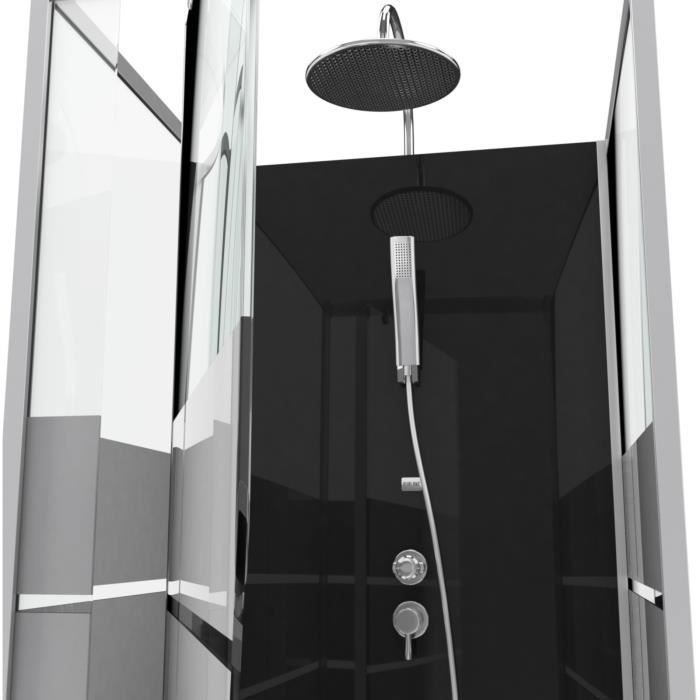 Box doccia con vetro serigrafato - Grigio - 80 x 80 x 235 cm