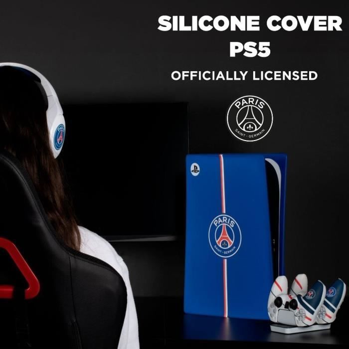 Funda protectora - KONIX - PSG - PS5 - Silicona - Resistente a golpes y arañazos - Azul