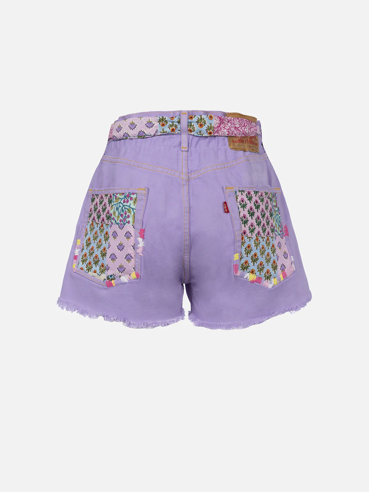 Damesshorts van gerecycled denim met patches