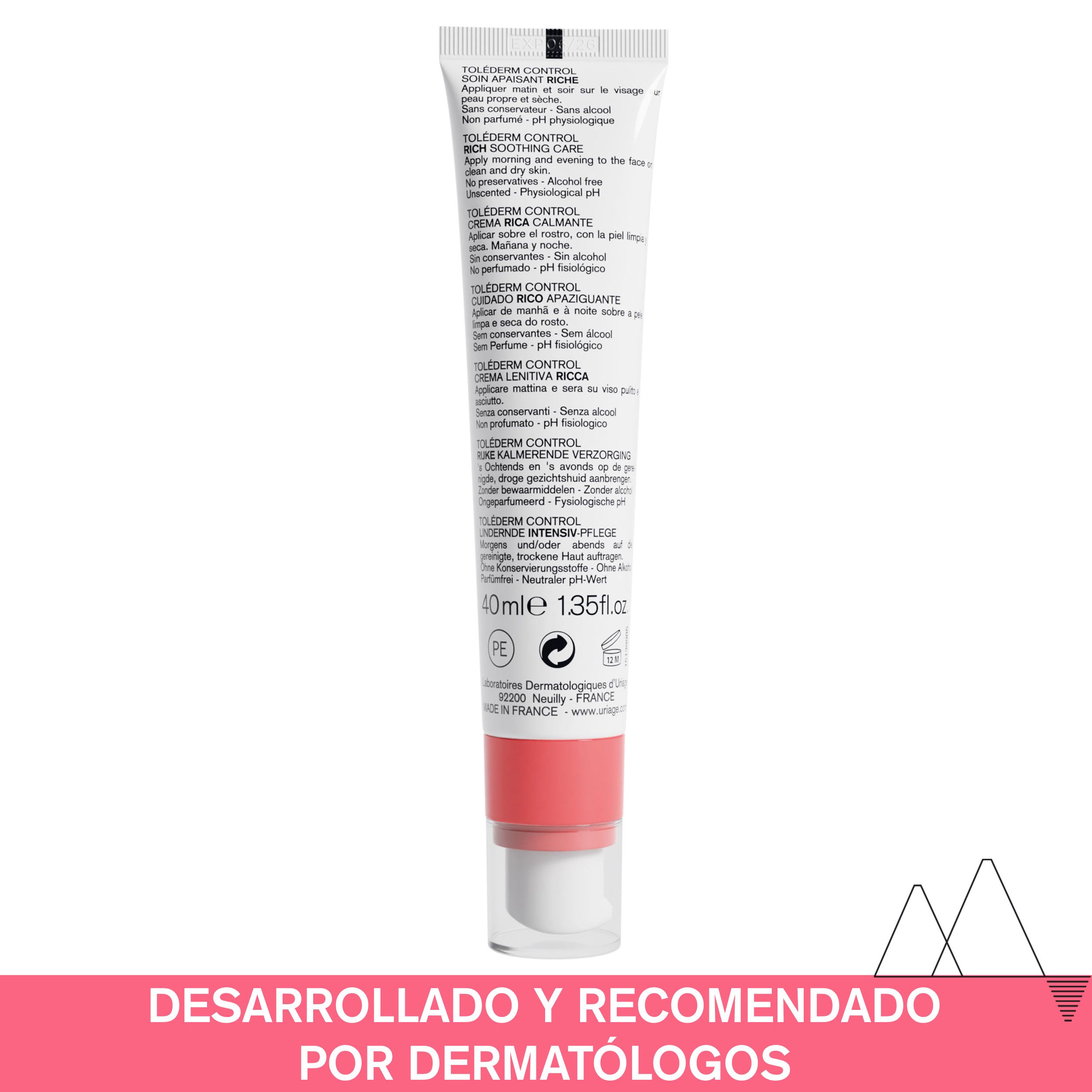 Tolederm Control upokojujúci bohatý krém Hydratačné krémy na tvár z lekárne