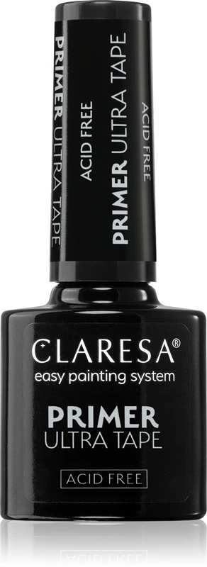 Claresa Primer Acid Free Ultra Tape ir bāze, kas palielina nagu lakas saķeri.