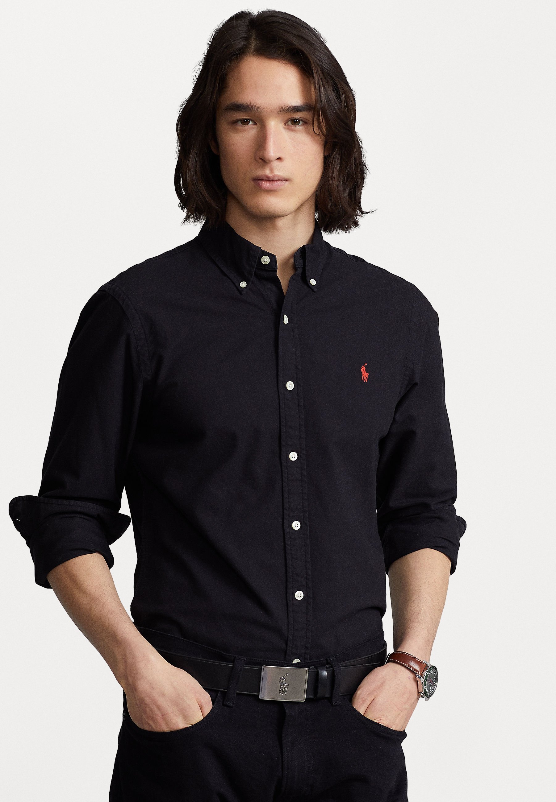 Polo Ralph Lauren SLIM FIT OXFORD SHIRT - Shirt - black