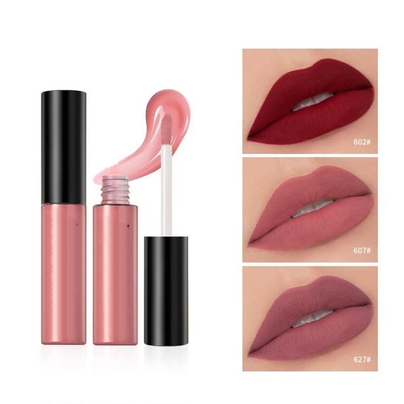 Batom Líquido Matte Gloss para Lábios, 34 Cores, Velet Nude, Batom Líquido Matte à Prova d'Água, Batom Líquido de Longa Duração