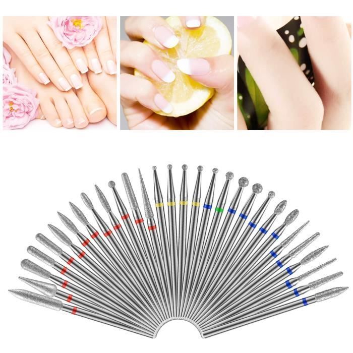 Nail drill, 30 PCS Nail Drill Bits Electric Nail File Bits for Manicure and Pedicure, Nail Drill Bits