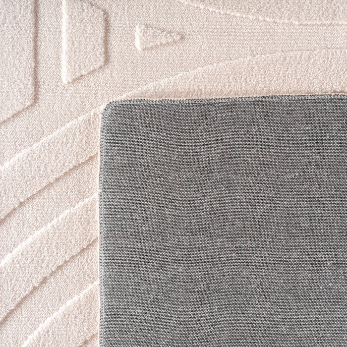 Carpetsale24 Scandinavisch Boho-tapijt, crème, 140x200 cm, zacht, wasbaar, 3D-effect, ideaal voor woonkamer of slaapkamer, gemakkelijk te onderhouden