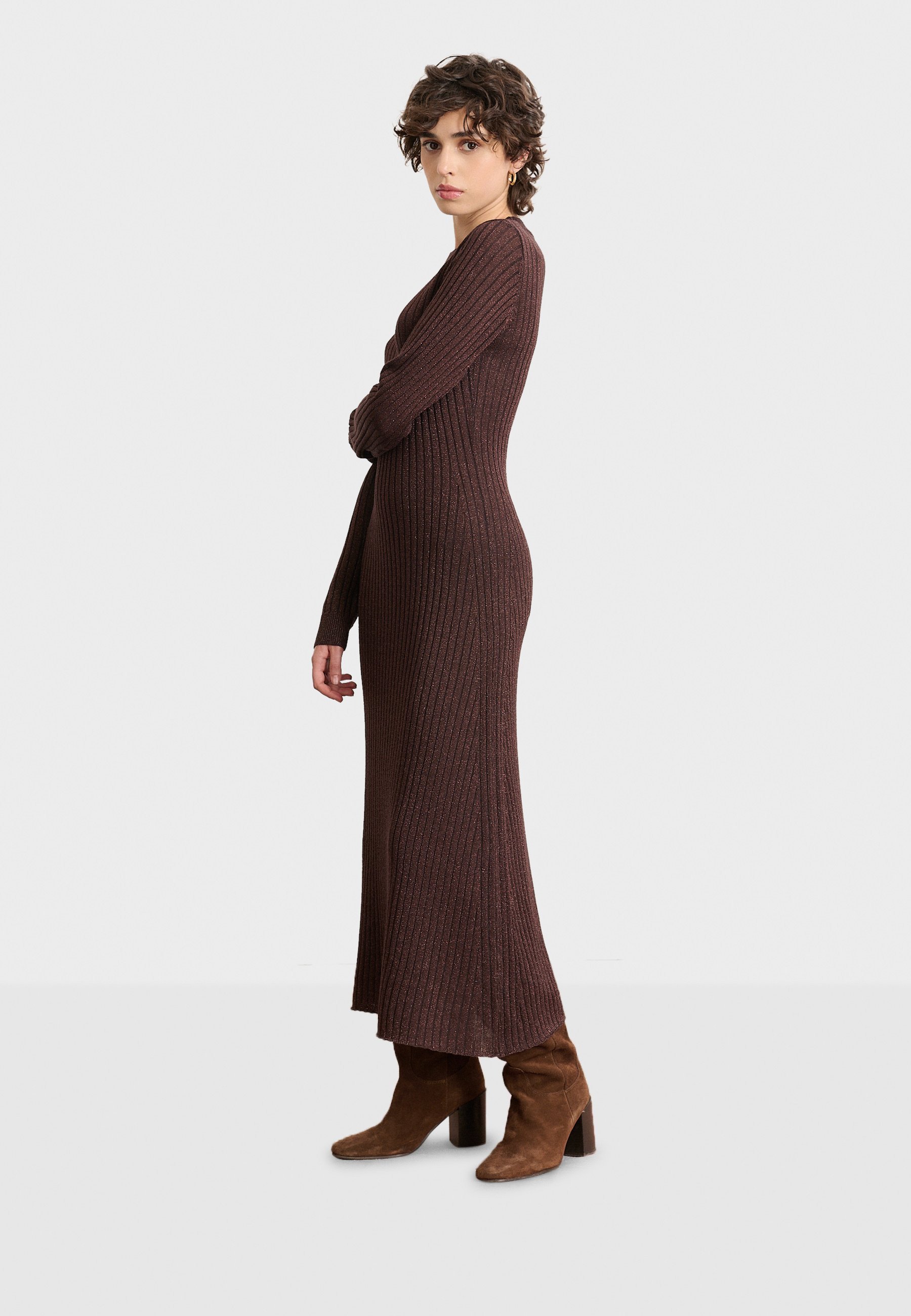 Garance Paris Strickkleid – dunkelbraun
