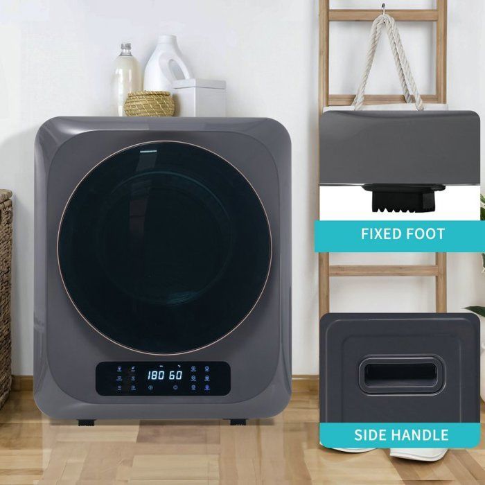 Portable tumble dryer - LANGTU - Compact - 4 kg capacity - LCD screen - Heat pump