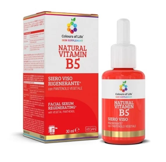 COLOURS OF LIFE Φυσικός ορός δέρματος με βιταμίνη B5 30 ml Αναζωογονητικός, καθαριστικός και προστατευτικός ορός