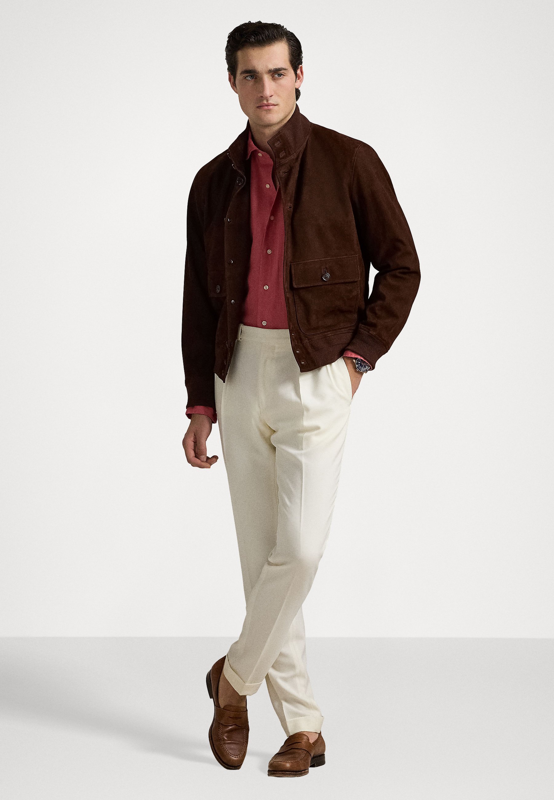 Chemise en lin coupe ajustée Polo Ralph Lauren - Couleur baie des Adirondacks