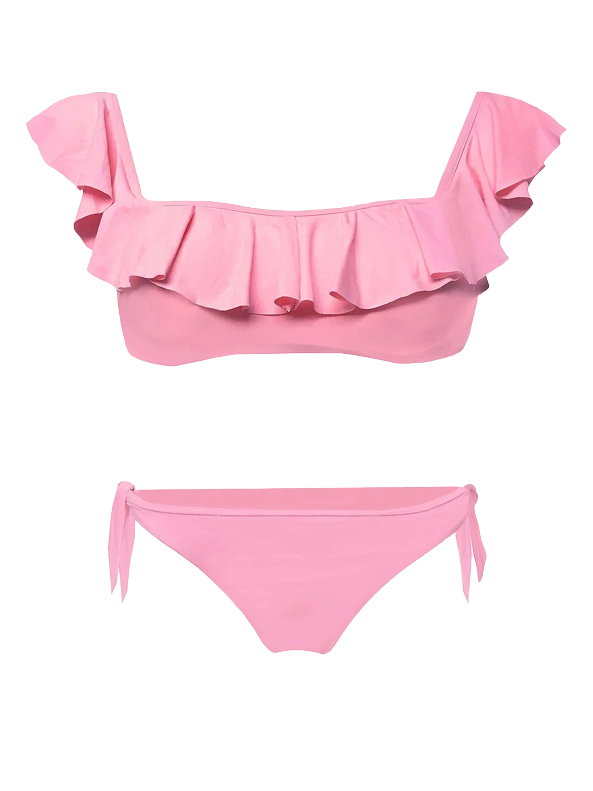 Bikini bandeau à volants