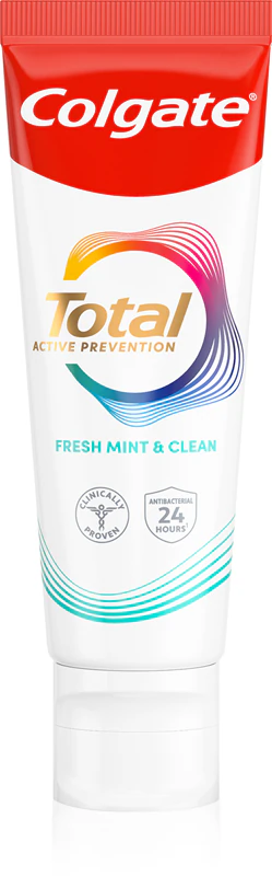 Colgate Total Active Fresh Mint tandpasta voor een frisse adem.
