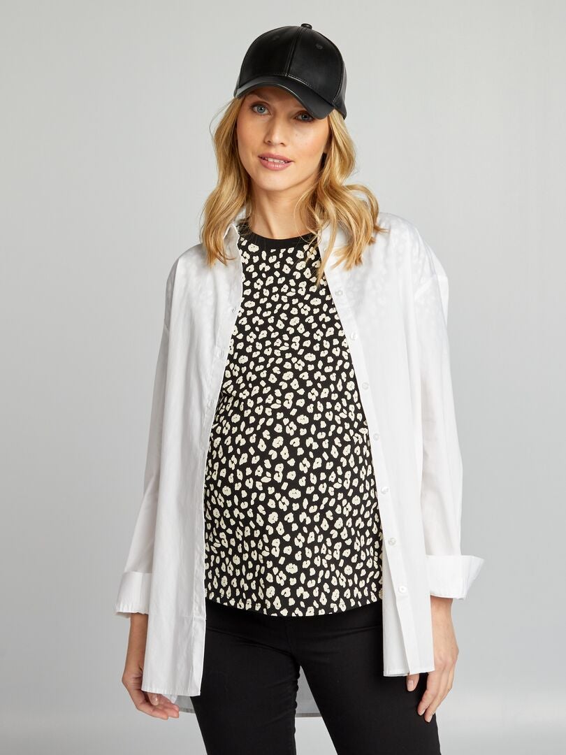 Oversized zwangerschapsblouse - wit