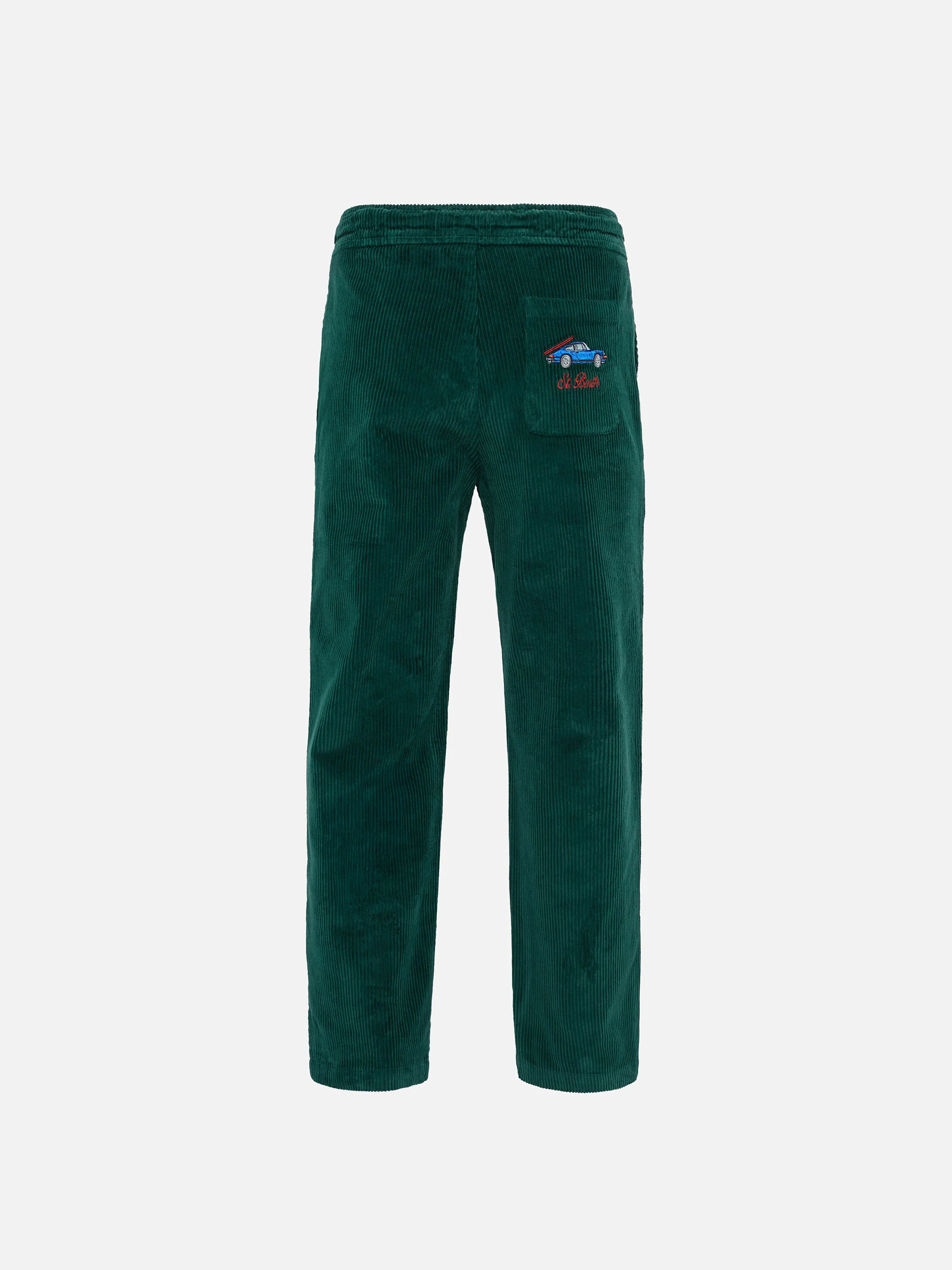 Corduroy broek voor jongens uit Kilkenny met St. B Car-borduurwerk.