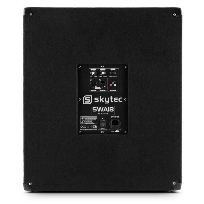 Subwoofer amplificato Vonyx SWA15 - 1000 W, 18 pollici, nero
