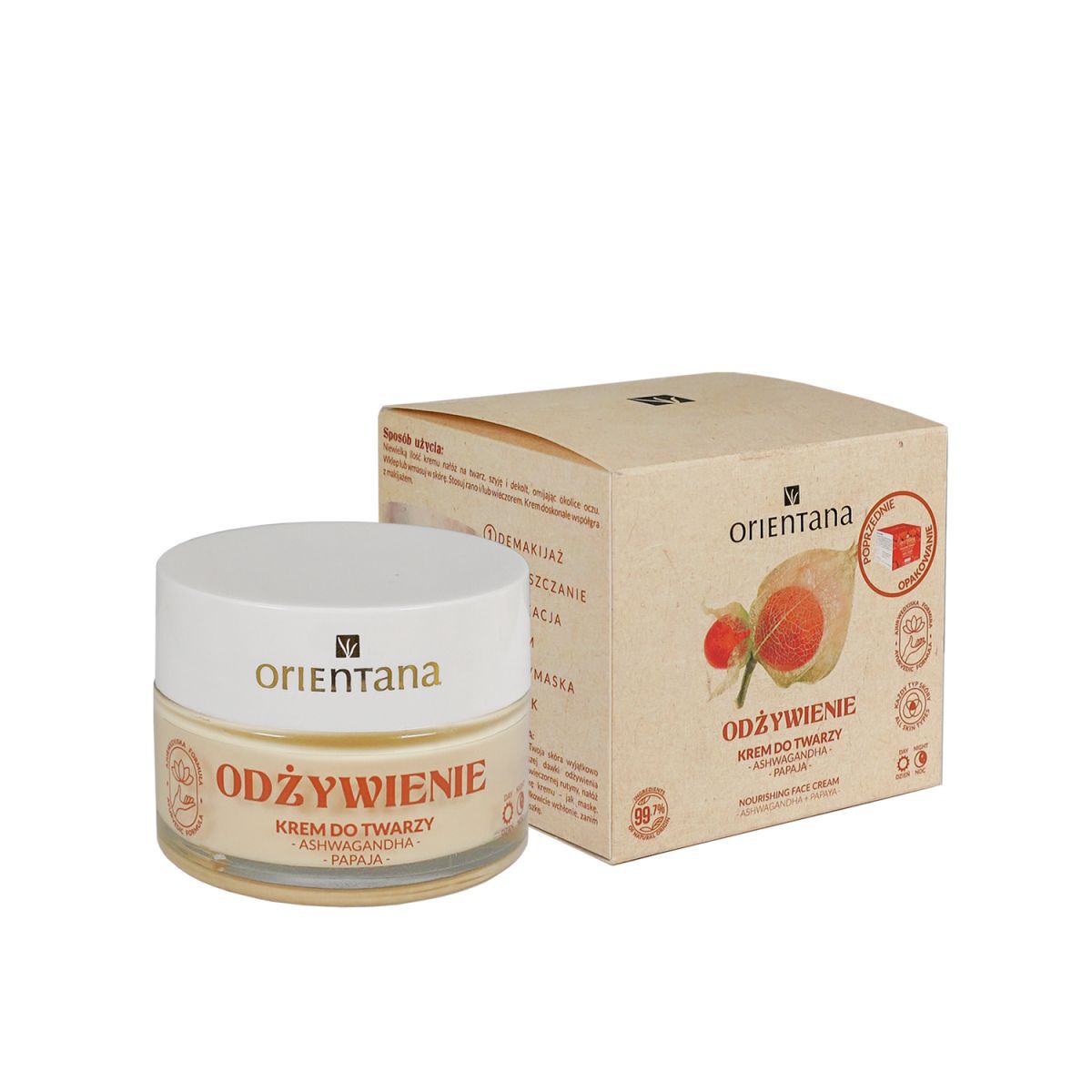 Orientana Gesichtscreme mit indischem Ginseng für Tag und Nacht, 50 g