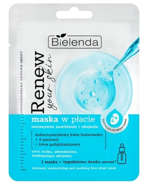 Bielenda Renew Your Skin Maska w płacie intensywne nawilżenie i ukojenie