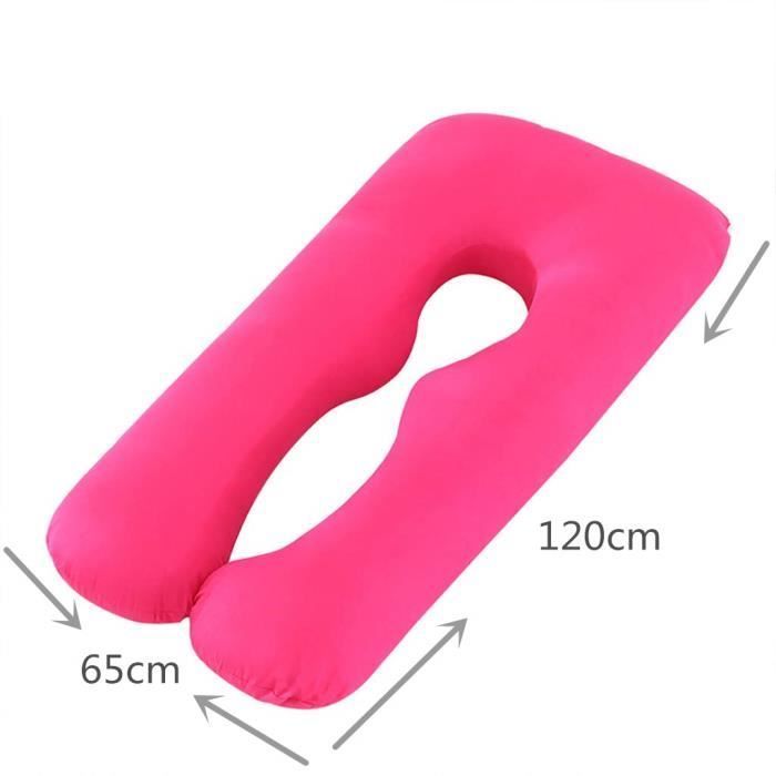 Almohada multifuncional en forma de U para embarazadas, para dormir y amamantar (rosa)
