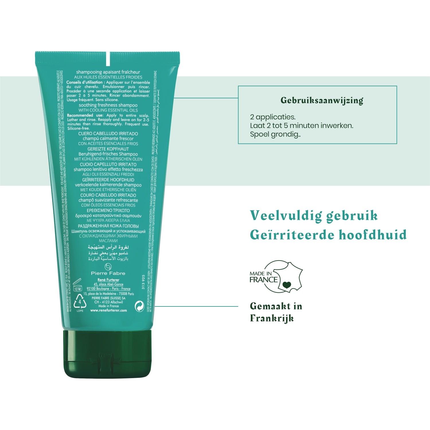 René Furterer Astera Fresh šampūns – nomierinošs, svaigs šampūns – 200 ml