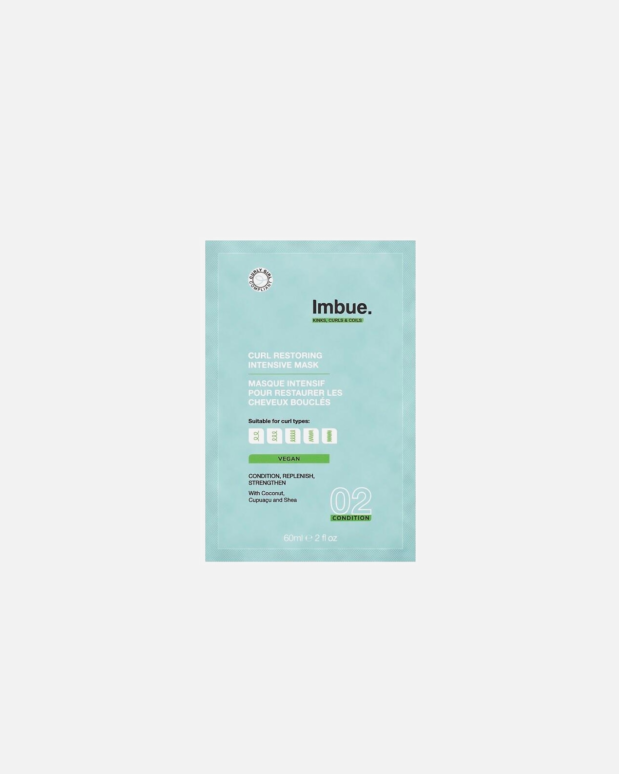 IMBUE Nawilżająca maska do włosów kręconych – intensywna kuracja, 60 ml