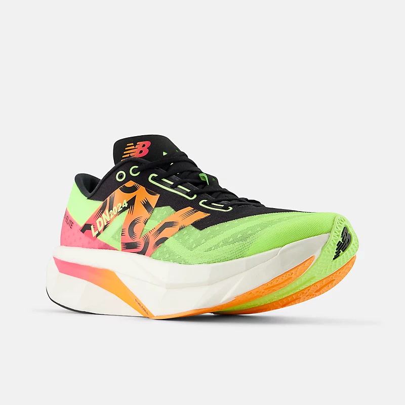 Heren TCS London Marathon FuelCell SuperComp Elitev4 – Bleached Lime, Bright Mango en Neon Pink